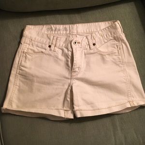 Madewell White Jean Shorts