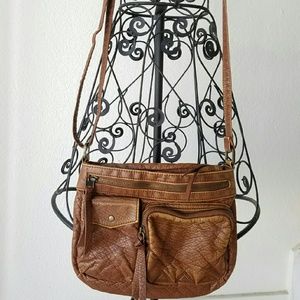 Brown Faux Leather Bag