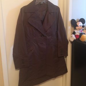 Brown trench coat