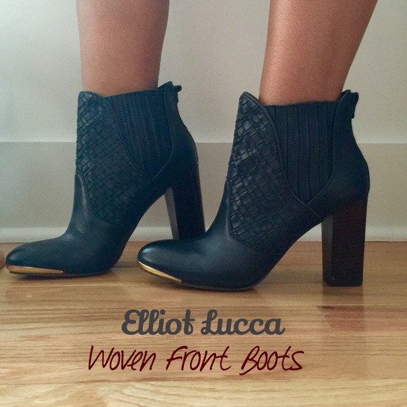 Elliott Lucca Shoes - NWT Elliot Lucca Woven Front Boots