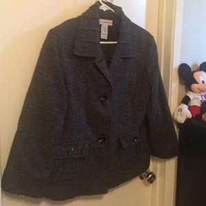 Wool-style short pea coat