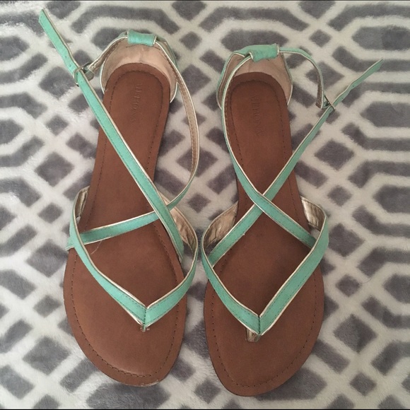 Merona Mint Green Strappy Sandals