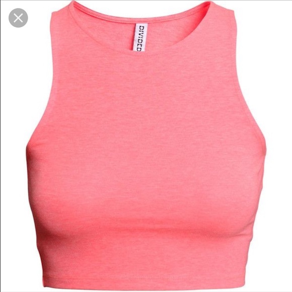 Neon Pink Cropped Sleeveless Top - Picture 1 of 3