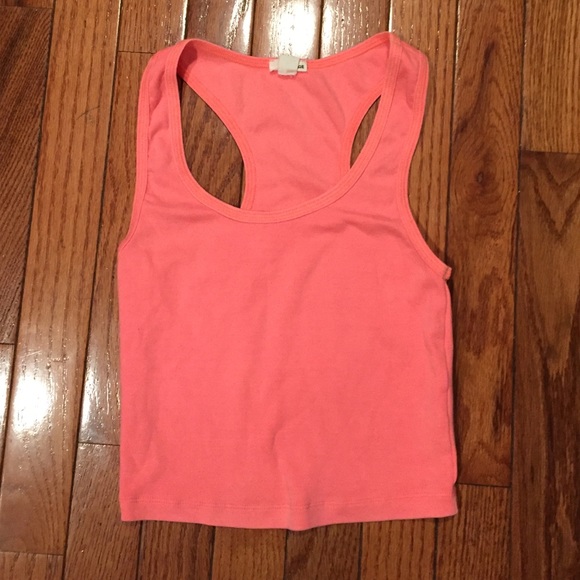 Neon Pink Cropped Sleeveless Top - Picture 2 of 3