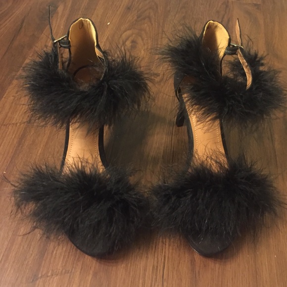 H&M Fuzzy Mini Platform Heel