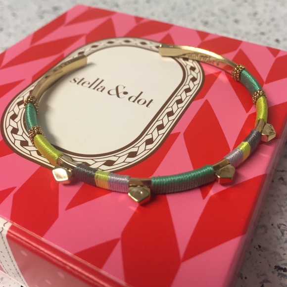 Stella & Dot Colorblock Cuff-Citron - Picture 1 of 3
