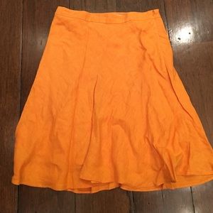Banana Republic Linen Orange Skirt