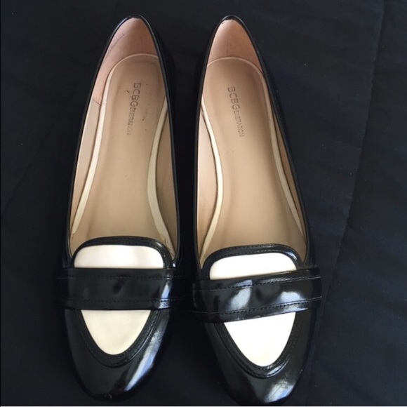 Black and cream flats