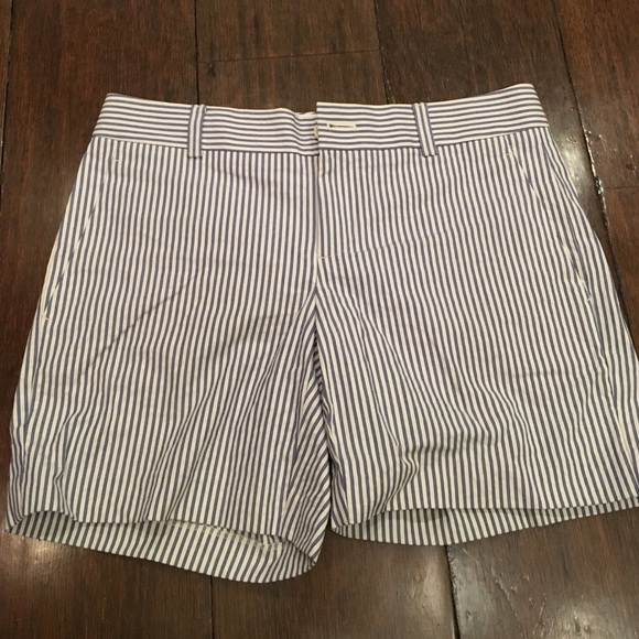 Banana Republic Blue and White striped shorts