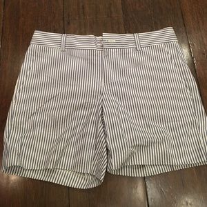 Banana Republic Blue and White striped shorts