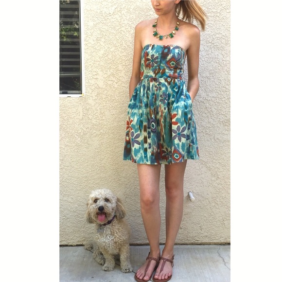 Fire Los Angeles Dresses & Skirts - Tribal Print Strapless Dress