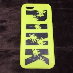 PINK neon yellow iPhone 6 phone case