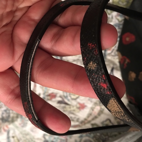 *Sold*Coach black floral tote and wristlet - Picture 3 of 4