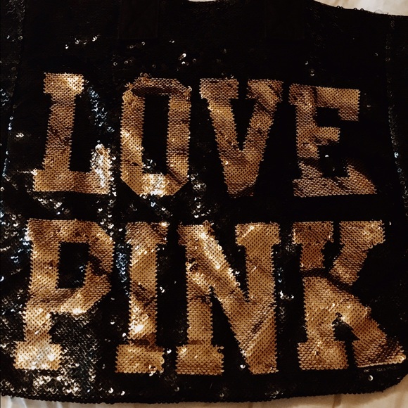 Love Pink, Victoria secret sequin beach bag.