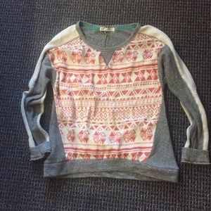 Mixed material sweater from the Buckle