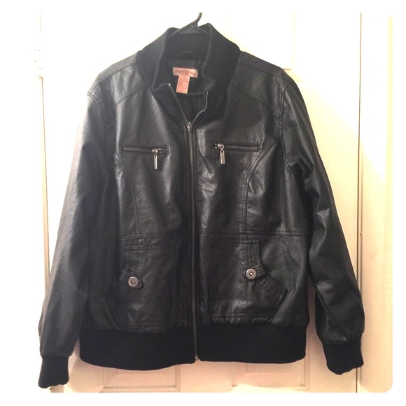 NWOT - Black leather "Paris Blues" Jacket