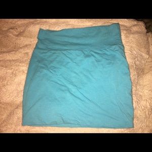 Blue pencil skirt