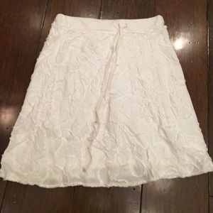 White with flower stitching Max Studio Skirt