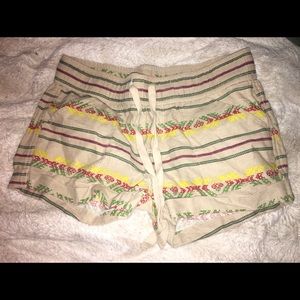 Patern linen/cotton shorts