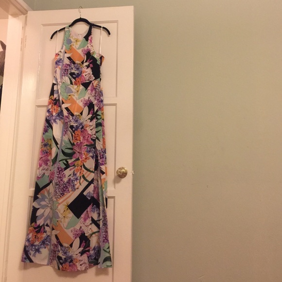 Designer silk maxi dress