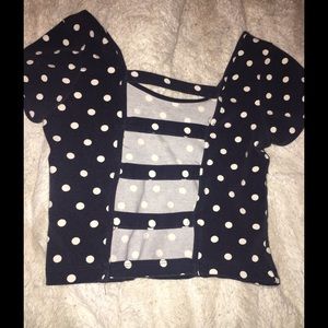 Polka dot crop top