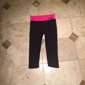 Bundle- 2 PINK Victoria's Secret crop leggings