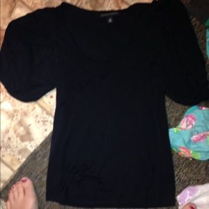 Black blouse, puffy sleeves