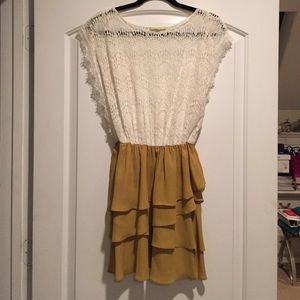 Gianni Bini lace and ruffle dress