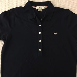 Vineyard Vines Navy Hanover ShortSleeve Pique Polo