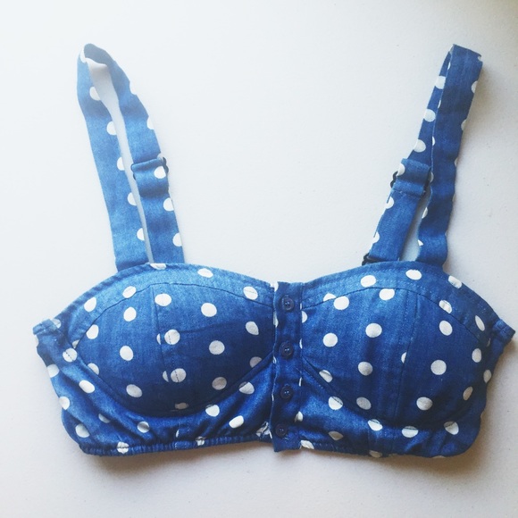 Polka dot crop top
