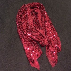 Red Sequin Scarf