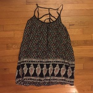 Caged back boho shift dress