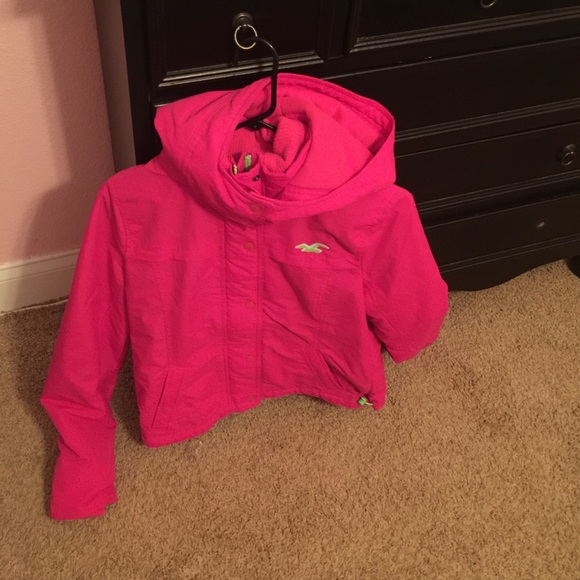 Hollister pink heavy jacket