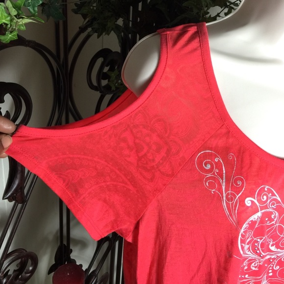 SOLD Casual cold shoulder blouse - Picture 2 of 2