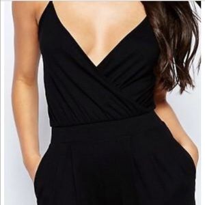 ASOS Cami Wrap Front Jersey Jumpsuit