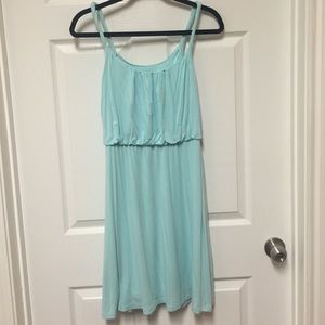 Light aqua sleeveless LOFT dress