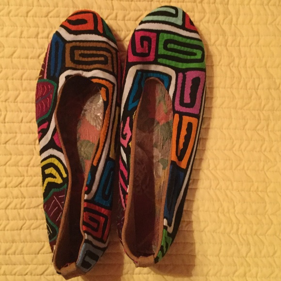 Never worn hand made ballet flats from Panama