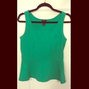 Green peplum top