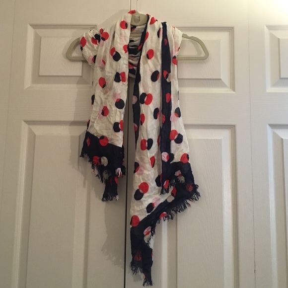 Kate Spade Red and Navy Scarf