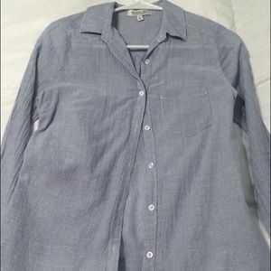 Light Blue & White Pinstripped Button Up