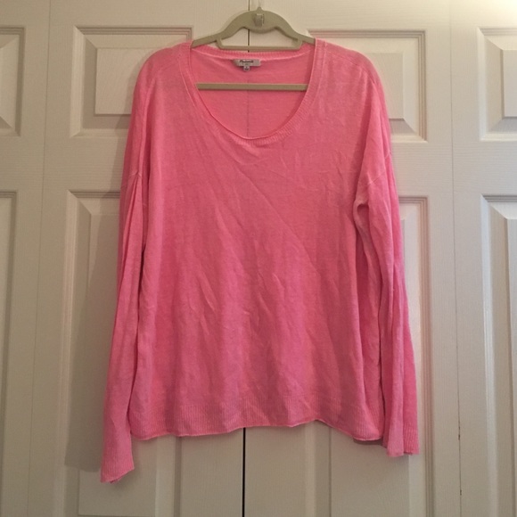 Madewell Hot Pink Lightweight Sweater