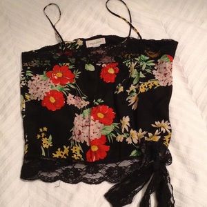 Anthropologie floral lace top