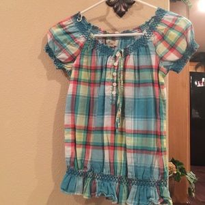 Hollister multi colored short sleeve shirt