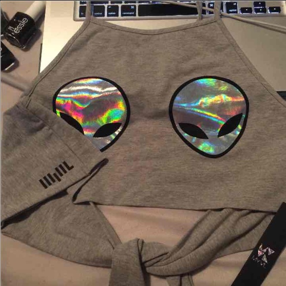 Alien Rave halter top - Picture 2 of 3