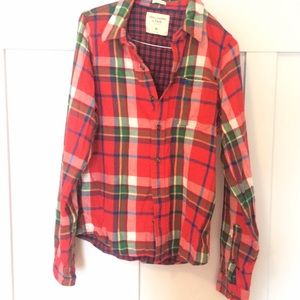 Abercrombie & Fitch plaid flannel shirt