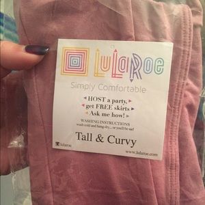 Pink LuLaRoe TC Leggings