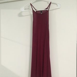 Maroon Spaghetti Strap Dress
