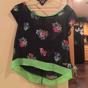 Hollister short sleeved flower shirt