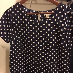 Jcrew polka dot top!