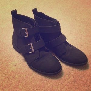 Black ankle boots